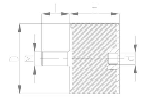 JNDD型<a href='//yokohamashi-town.com' target='_blank'><u>橡胶减震器</u></a>结构图